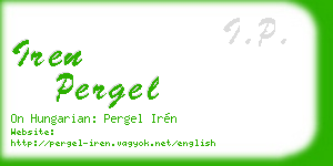 iren pergel business card